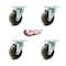Service Caster SCC 4 in x 1.5 Brown High Temp Phenolic Wheel Swivel Casters, 4PK SCC-20S415-PHSHT-TP2-4 - alternate 6